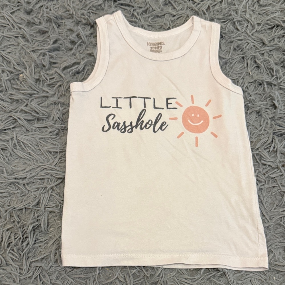 Sasshole  Kids Tank Top with Sun Graphic